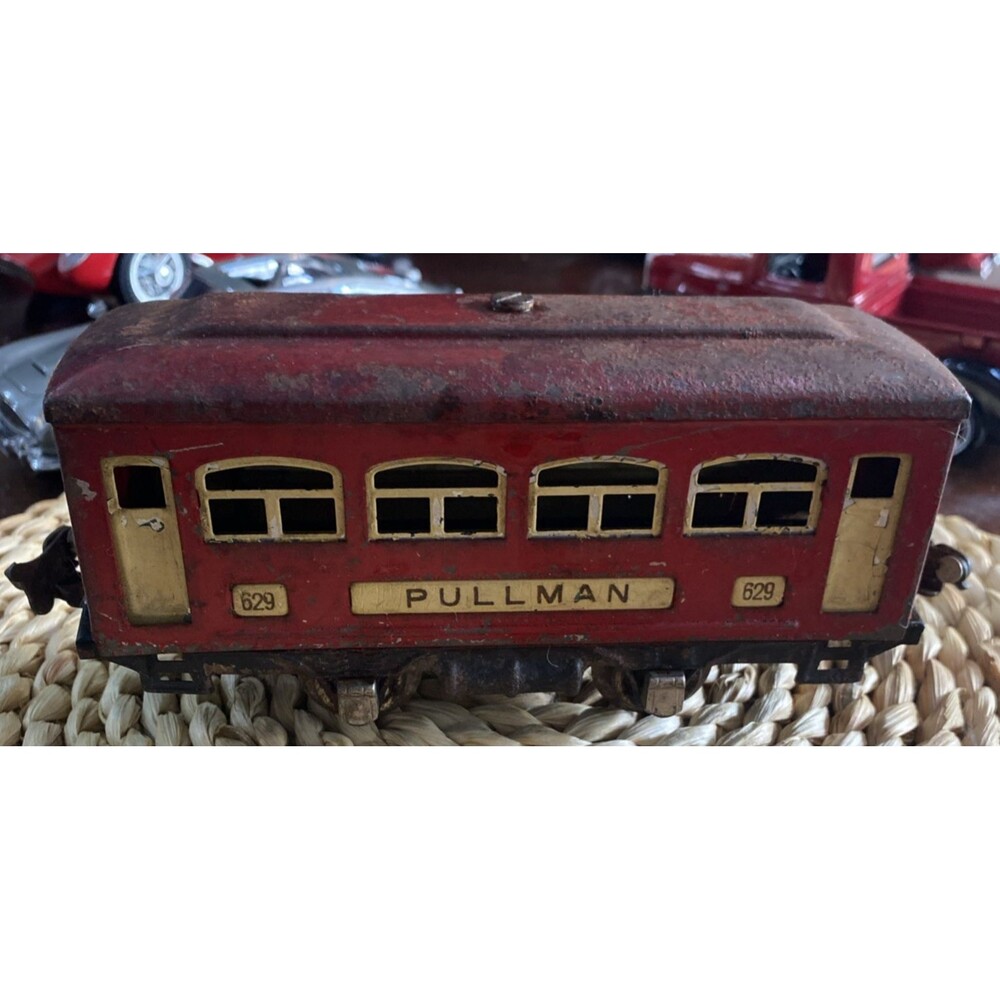 Lionel Prewar Tinplate 629 Red Pullman Observation Passenger Car